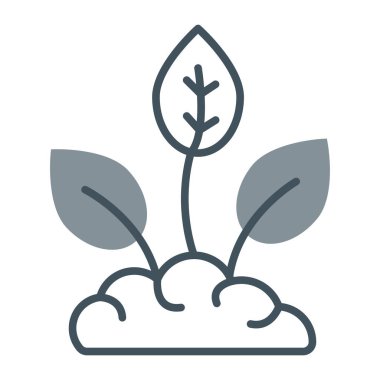 Ekoloji bitki doğa simgesi ana hat biçiminde