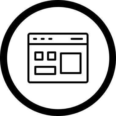 tarayıcı pencere simgesi, basit tasarım