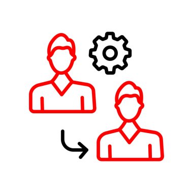 İnsanların vektör çizimi ve takım çalışması simgesi