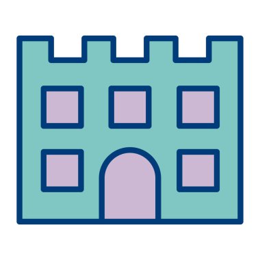 Şato. Web simgesi basit illüstrasyon