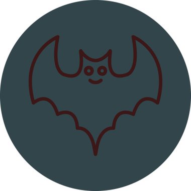 Yarasa simgesi, vektör illüstrasyonu