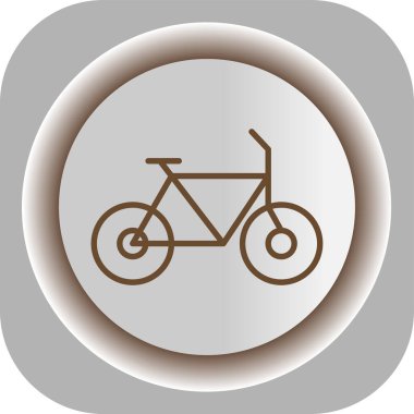 Benzersiz Bisiklet Vektör Satırı Simgesi