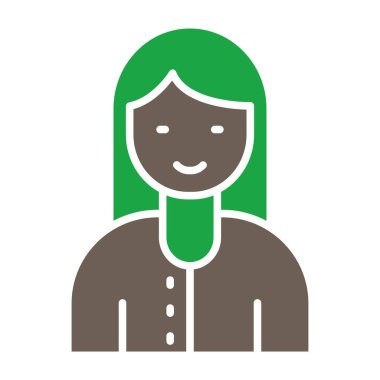 Kısa saç kesimi vektör çizimi tasarımı olan kadın avatar