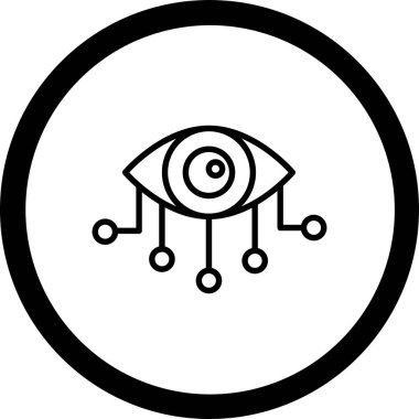 Göz. Web simgesi basit illüstrasyon