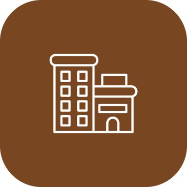 Bina simgesi. vektör illüstrasyonu