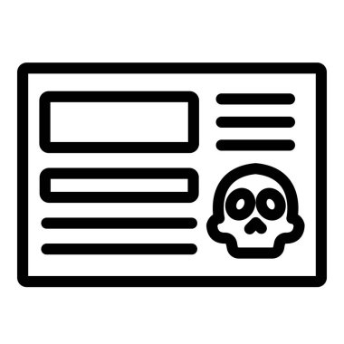 kafatası simgesi, vektör illüstrasyonu