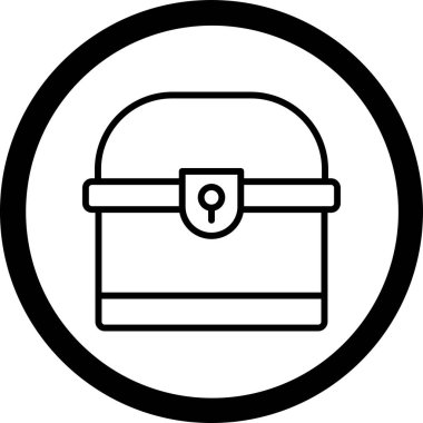 Çanta simgesinin vektör illüstrasyonu