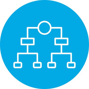 ağ vektör simgesi. düz biçim sembolü.