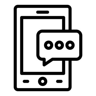 Hareket eden telefon simgesi, anahat stili