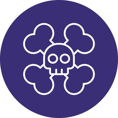 Kurukafa simgesi vektör illüstrasyonu