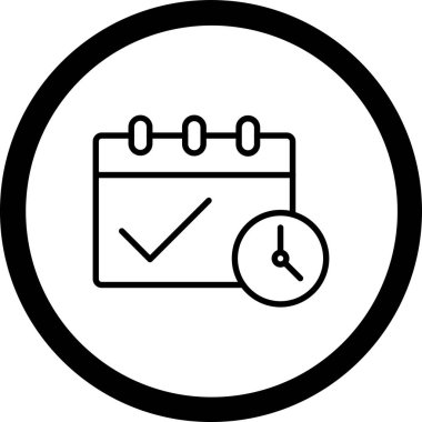 Takvim simgesi vektör illüstrasyonu