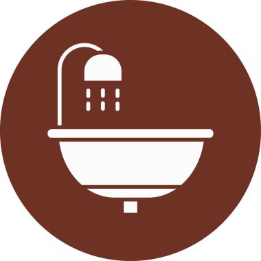 Bir banyo simgesinin vektör illüstrasyonu