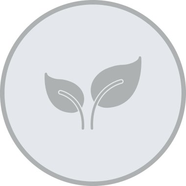 Bir bitki simgesinin vektör illüstrasyonu