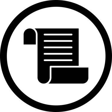 belge simgesi vektör illüstrasyonu