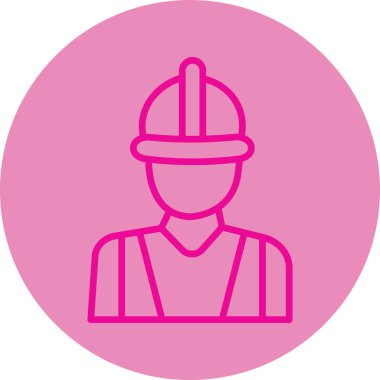 İnşaat işçisi simgesinin vektör illüstrasyonu