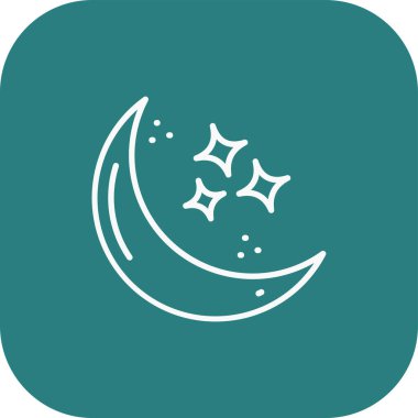 gece ay simgesi vektör illüstrasyonu