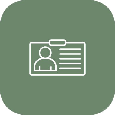 kimlik kartı simgesinin vektör illüstrasyonu