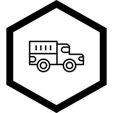 Bir kamyon simgesinin vektör çizimi