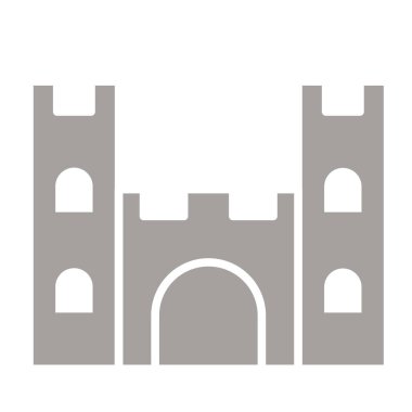 Castle Web simgesi, vektör illüstrasyonu