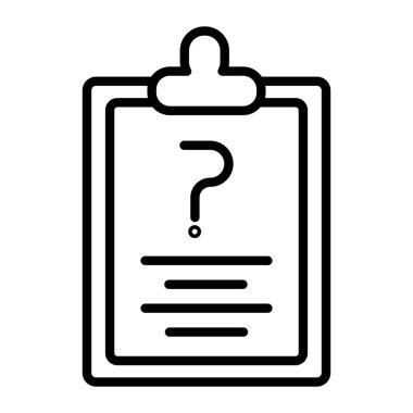 Soru işaretleri ince çizgi vektör simgesi