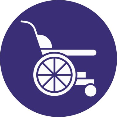 Tekerlekli. Web simgesi basit illüstrasyon