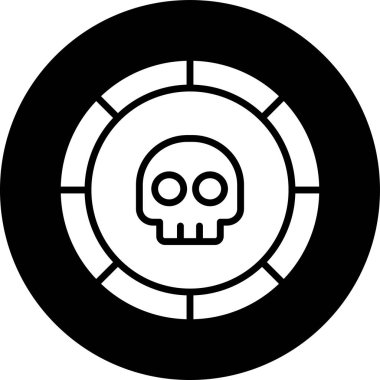 kafatası simgesi modada izole edilmiş arkaplan