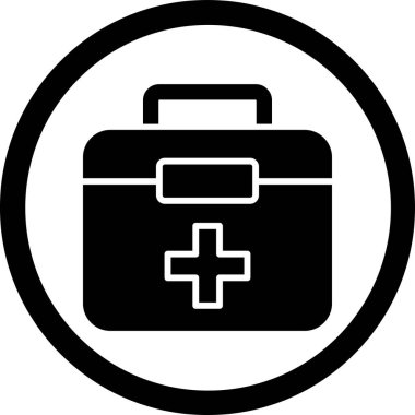 Glystyle izole vektör illüstrasyonunda ilk yardım kipi simgesi
