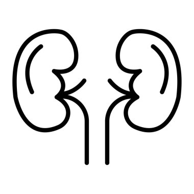 Beyaz arkaplanda iki insan ney vektör çizgisi simgesi tasarımı