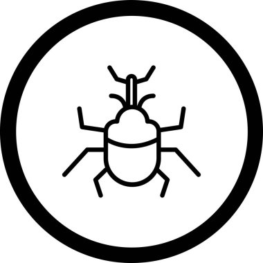 Böcek simgesinin vektör illüstrasyonu