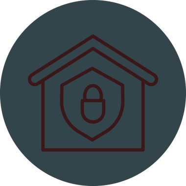 Ev. Web simgesi basit illüstrasyon