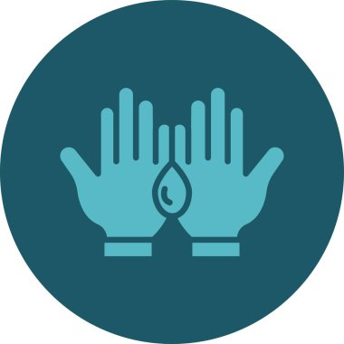 Yuvarlak bir simgeyi tutan el.