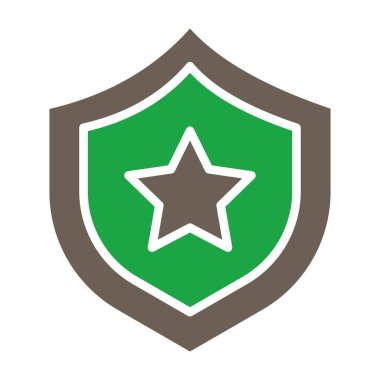 Yıldız vektör illüstrasyon tasarımlı kalkan