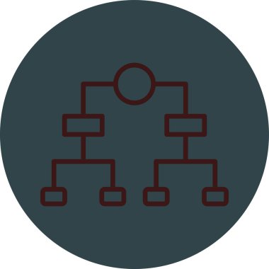 ağ simgesi. Yumuşak renklerle çizilmiş ve beyaz arkaplanda izole edilmiş yuvarlak vektör düz kullanım