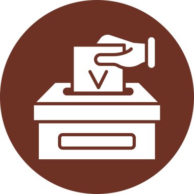 oy pusulası simgesi, vektör illüstrasyonu