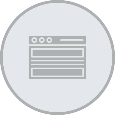 Web tarayıcı satırı simgesi, vektör illüstrasyonu