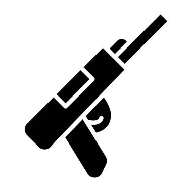 Tüfek. Web simgesi basit tasarım