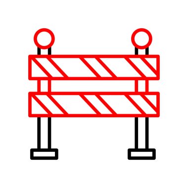 bariyer simgesi vektör illüstrasyonu