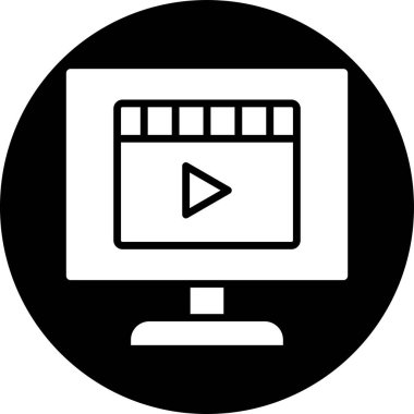 video simgesi vektör illüstrasyonu
