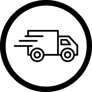 Kamyon. Web simgesi basit illüstrasyon