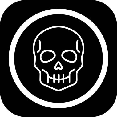 kafatası vektör simgesi modern basit tasarım