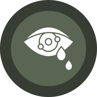 Göz damlası simgesi modada izole edilmiş arkaplan