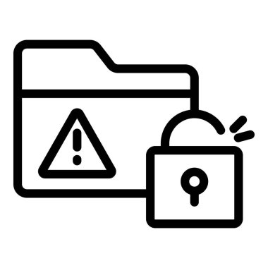 Asma kilit ve asma kilit satır vektör resimlemesi olan dizin