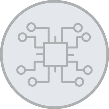 Cpu simge vektör illüstrasyonu