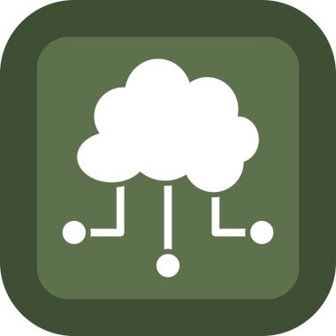 Bulut hesaplama simgesi. vektör simgesi.