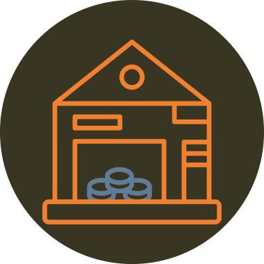 Ev. Web simgesi basit illüstrasyon