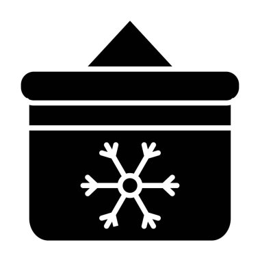 Kış vektörü düz simgesi