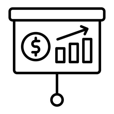 grafik büyüme vektörü simgesi