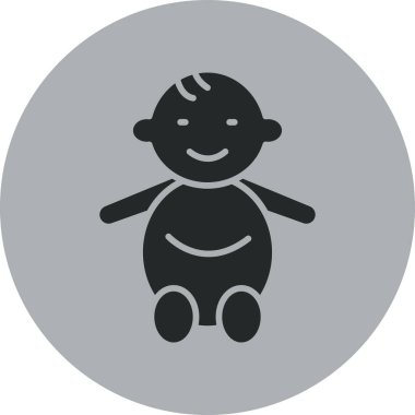 Bebeğim. Web simgesi basit illüstrasyon
