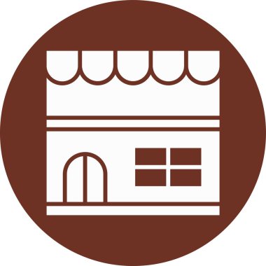 Mağaza. Web simgesi basit illüstrasyon