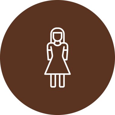 kadın simge vektör illüstrasyonu